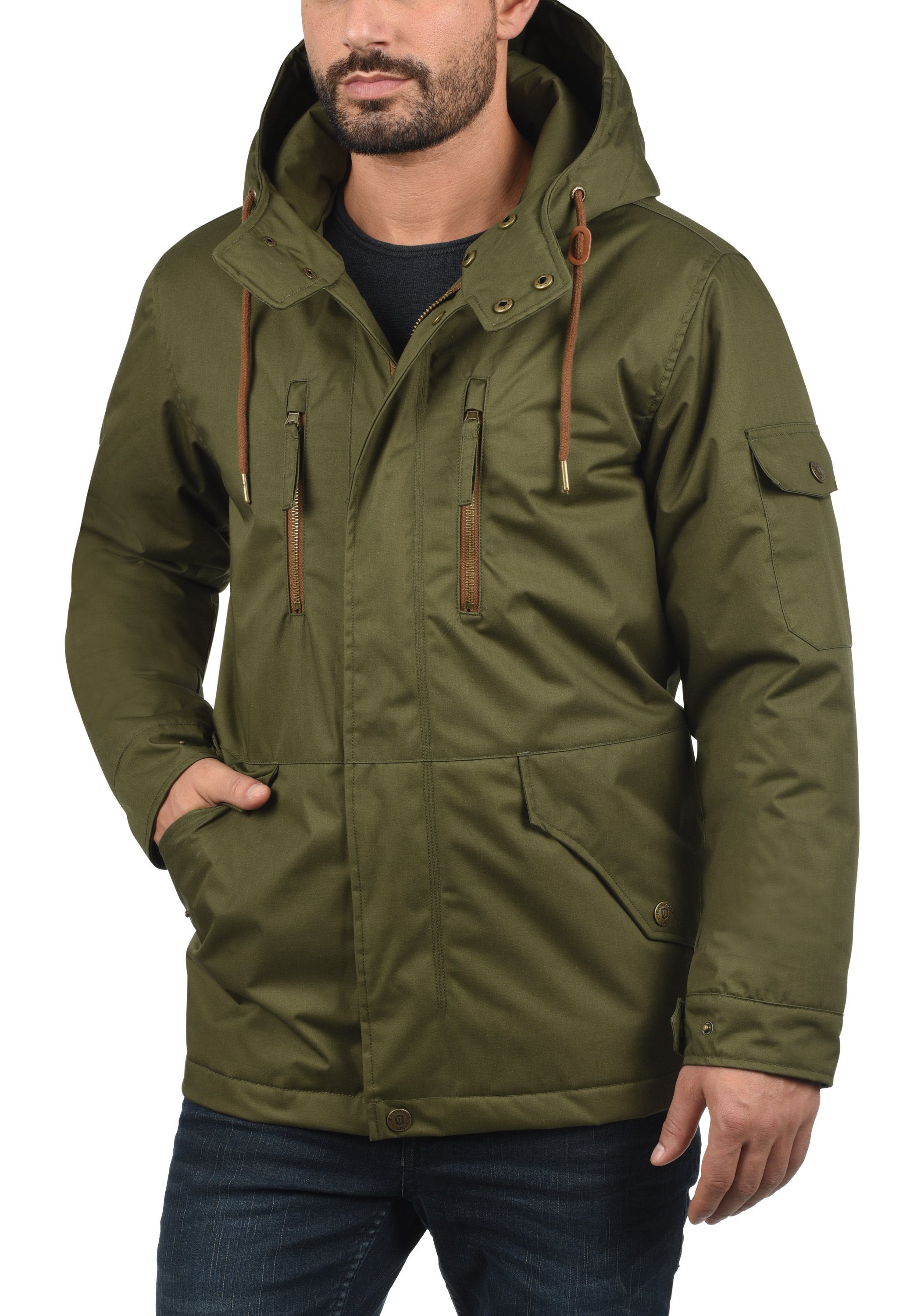 Indicode (644) Winterjacke Olive IDElmhurst Dark