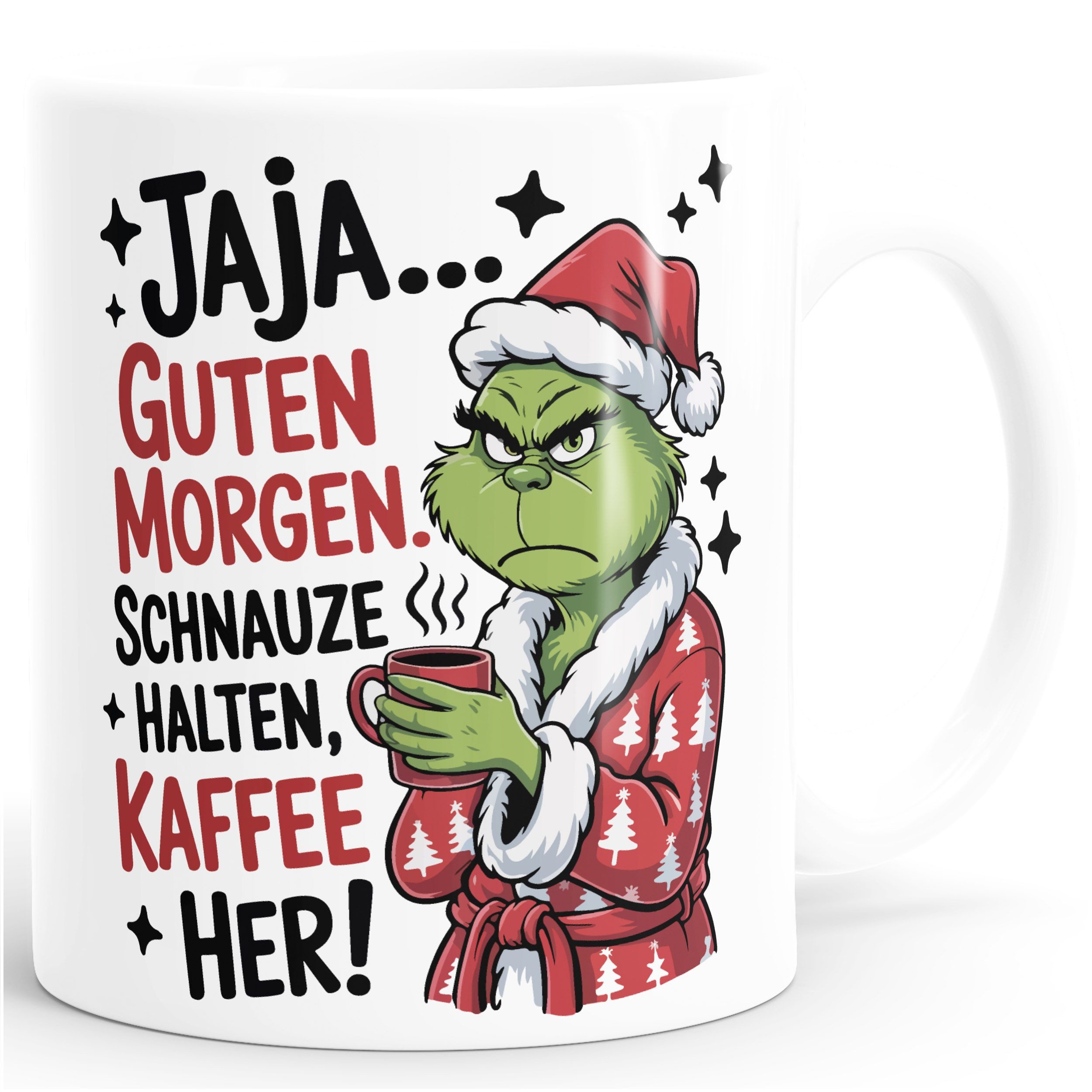 MoonWorks Tasse Kaffee-Tasse – Guten Morgen Schnauze halten, Kaffee her! – perfektes, Keramik