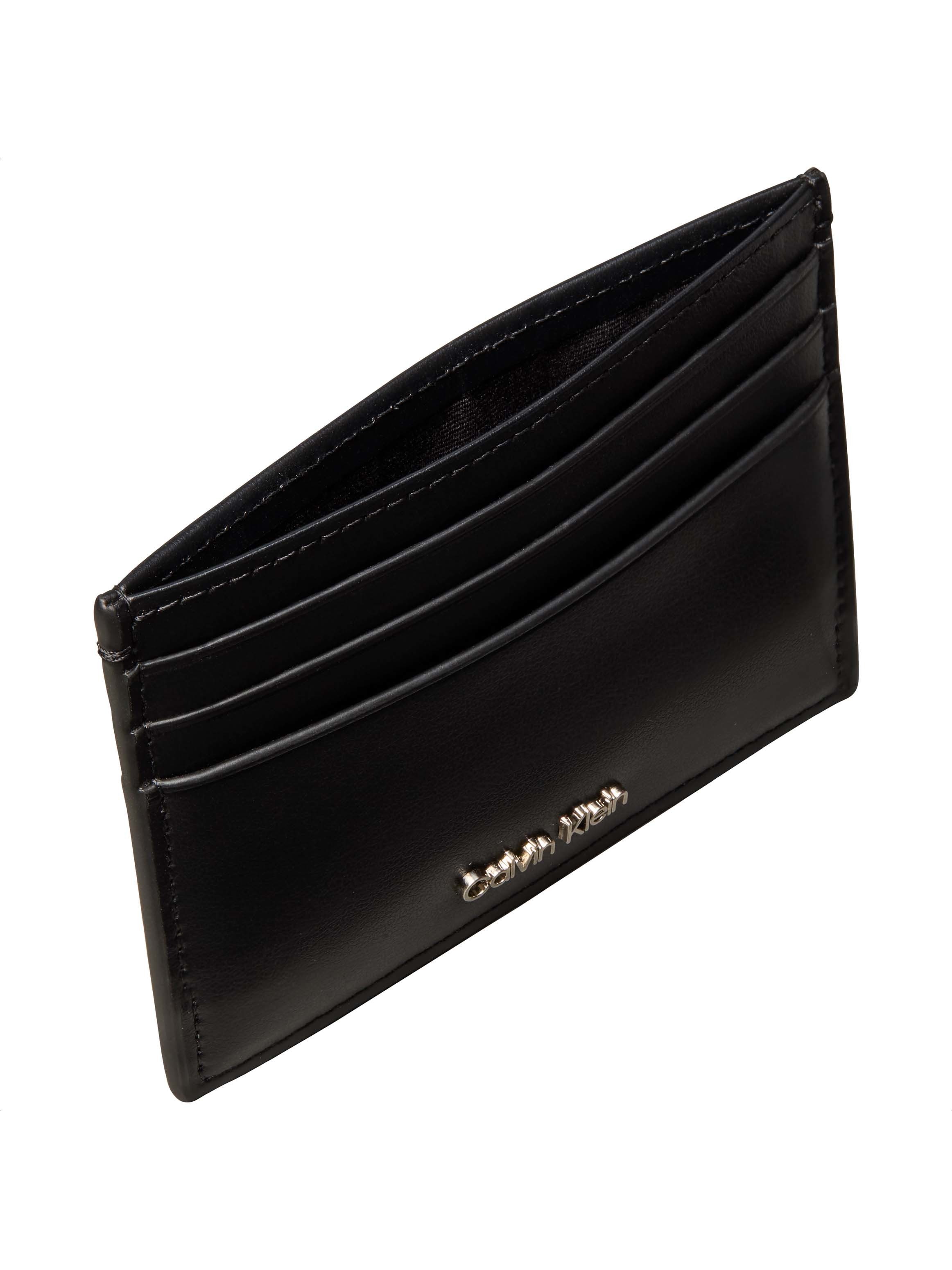 Calvin Klein Kartenetui RAISED CARDHOLDER, Unisex Geldbörse, Kreditkartenetui mit Logo-Schriftzug