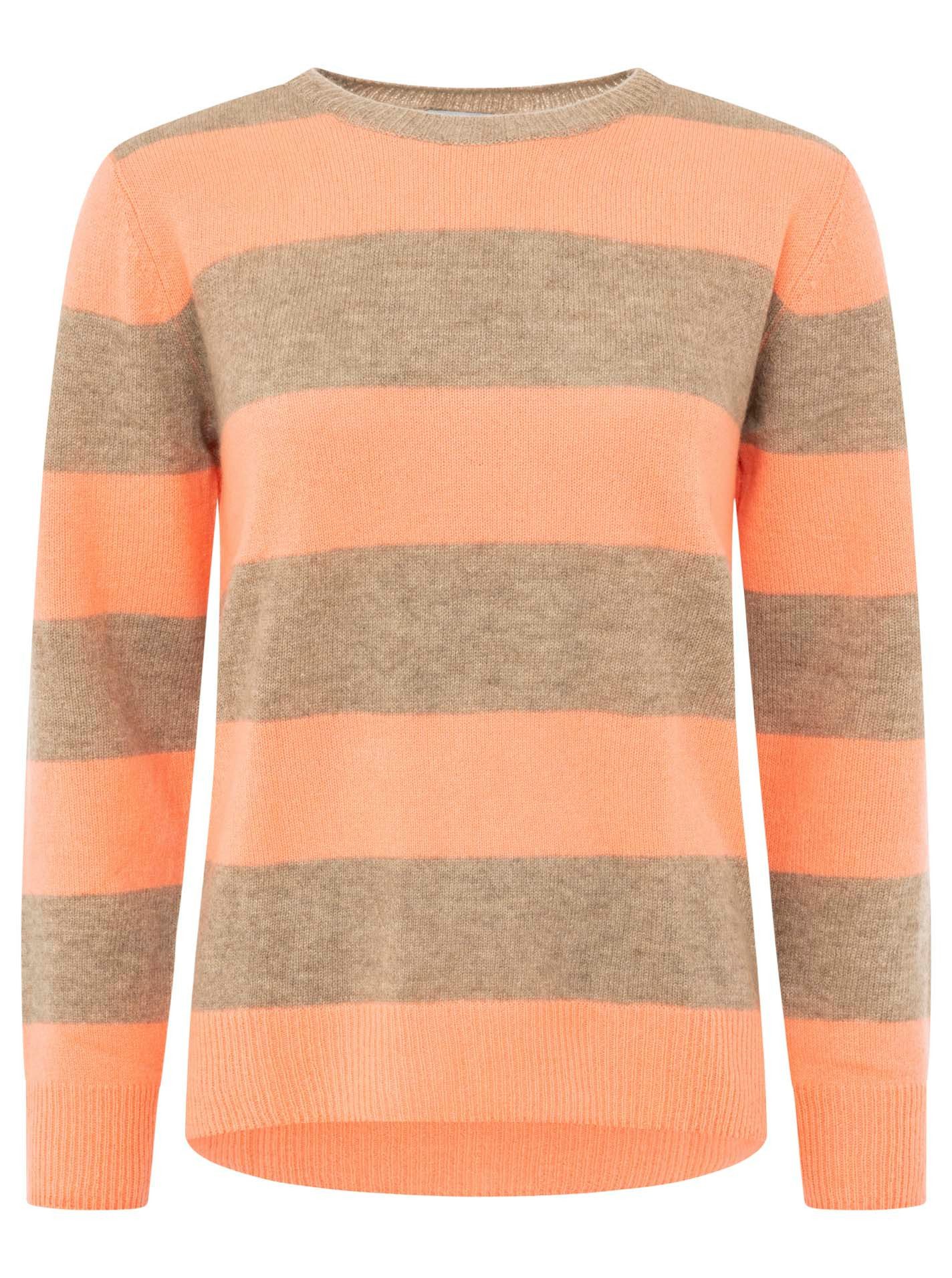 Zwillingsherz Kaschmirpullover 100% Kaschmir Blockstreifenpullover