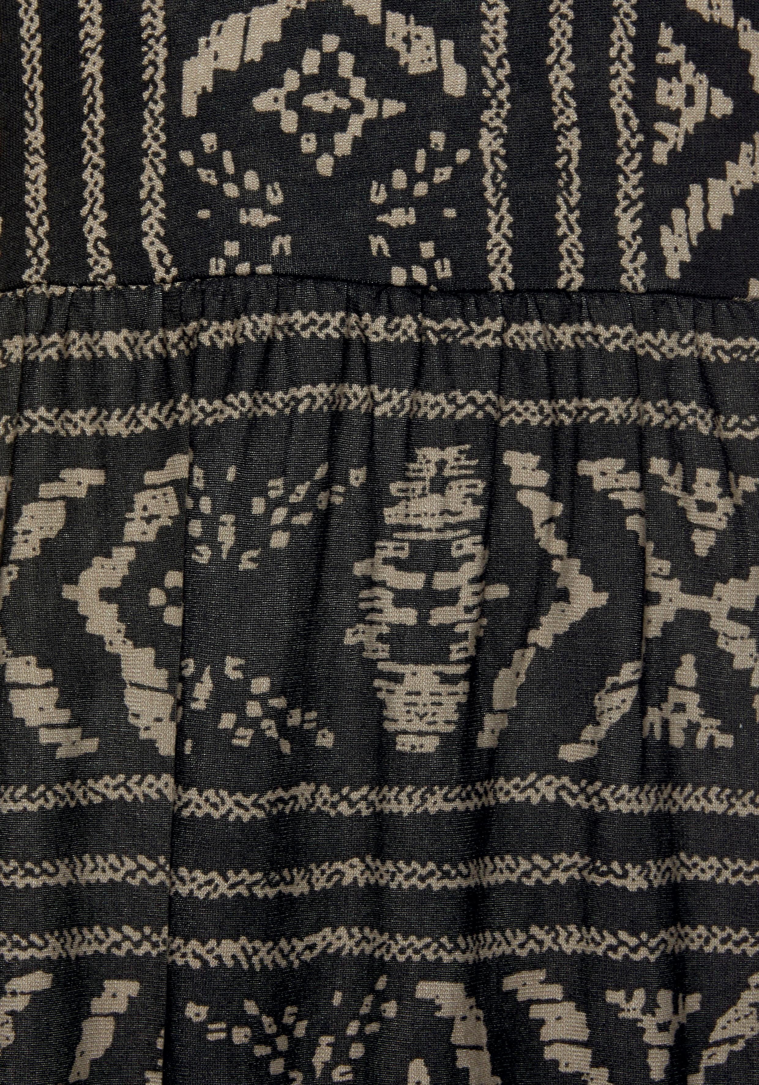 LASCANA Neckholderkleid mit Ethnoprint, kurzes Sommerkleid, Strandkleid