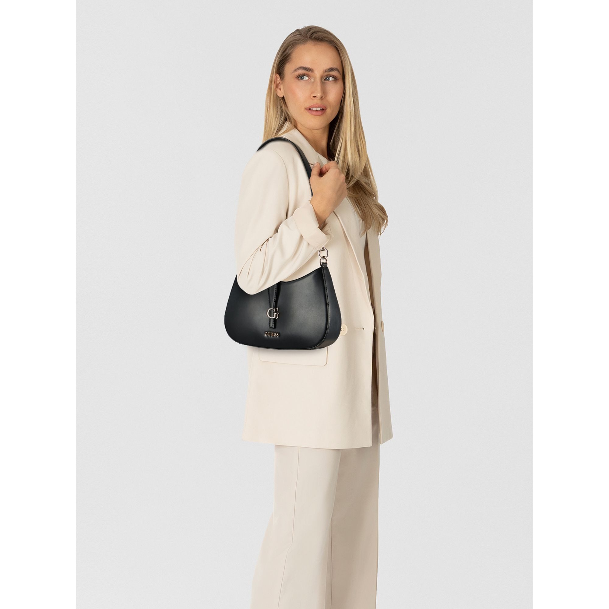 Guess Schultertasche Carrie, Polyurethan günstig online kaufen