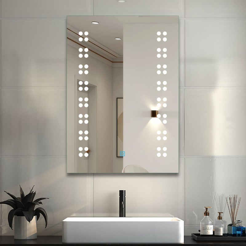 duschspa Badspiegel 39-70 cm Touch Kaltweiß