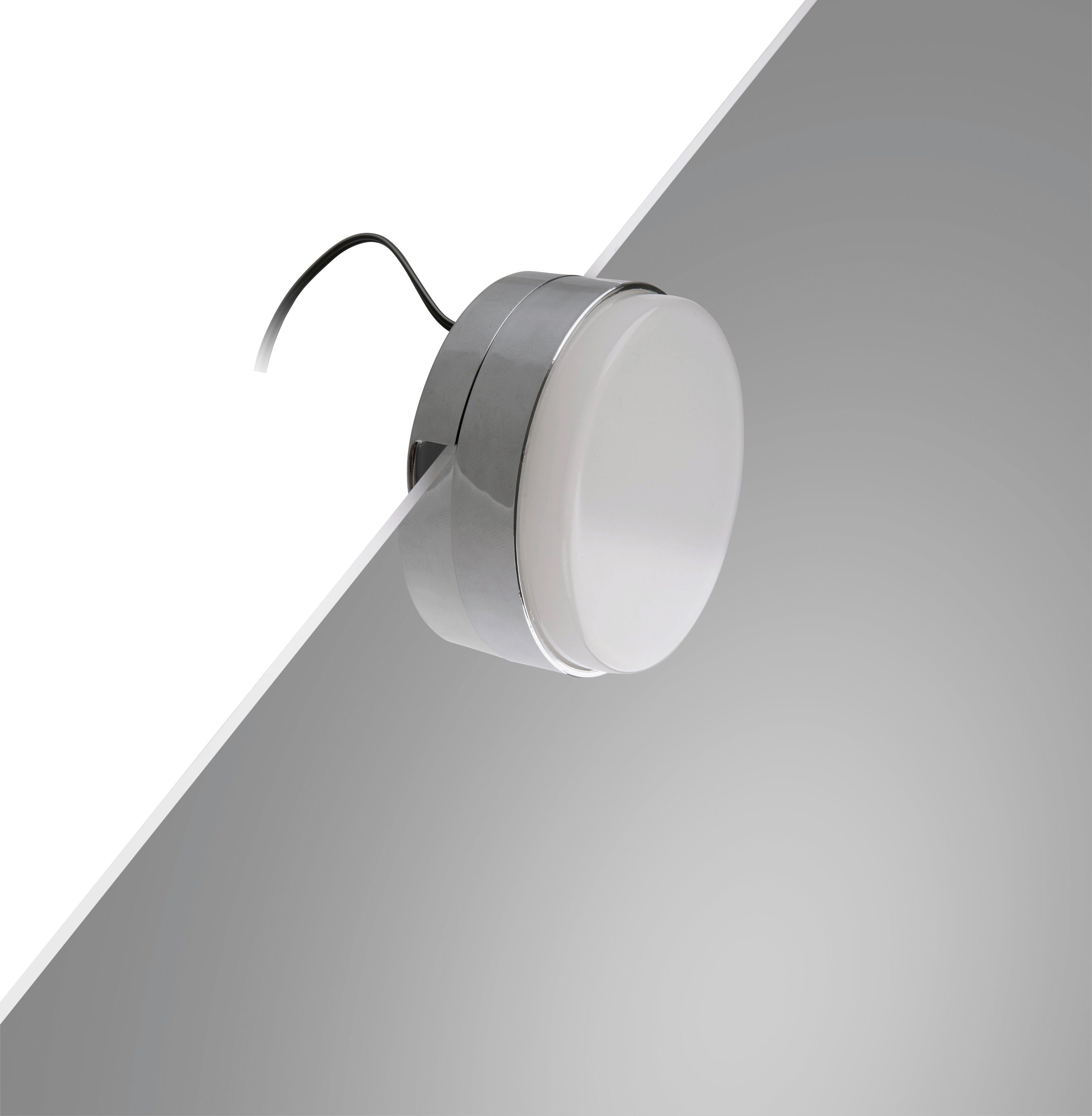 FACKELMANN Klemmleuchte LED-Klemmspot, LED fest integriert, Neutralweiß,  inkl. Vorschaltgerät, Für 3-4 mm Spiegelstärke
