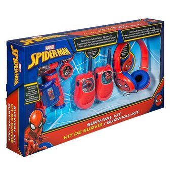 eKids SM-V302 Spiderman Abenteuer-Set Kinder-Kopfhörer (Walkie-Talkies, Taschenlampe, Kompass, Fernglas)