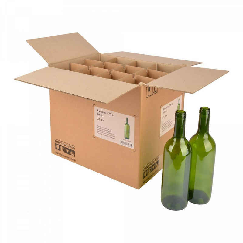 ich-zapfe Aufbewahrungskorb Weinflasche Bordeaux 75 cl, Karton 12 St., Farbe:grün