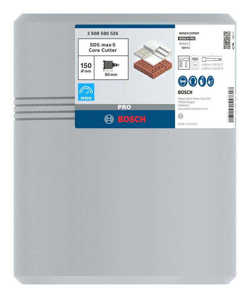 Thumbnail - BOSCH Universalbohrer Pro SDS max-5, Hohlbohrkrone, 150 x 80 x 92 mm