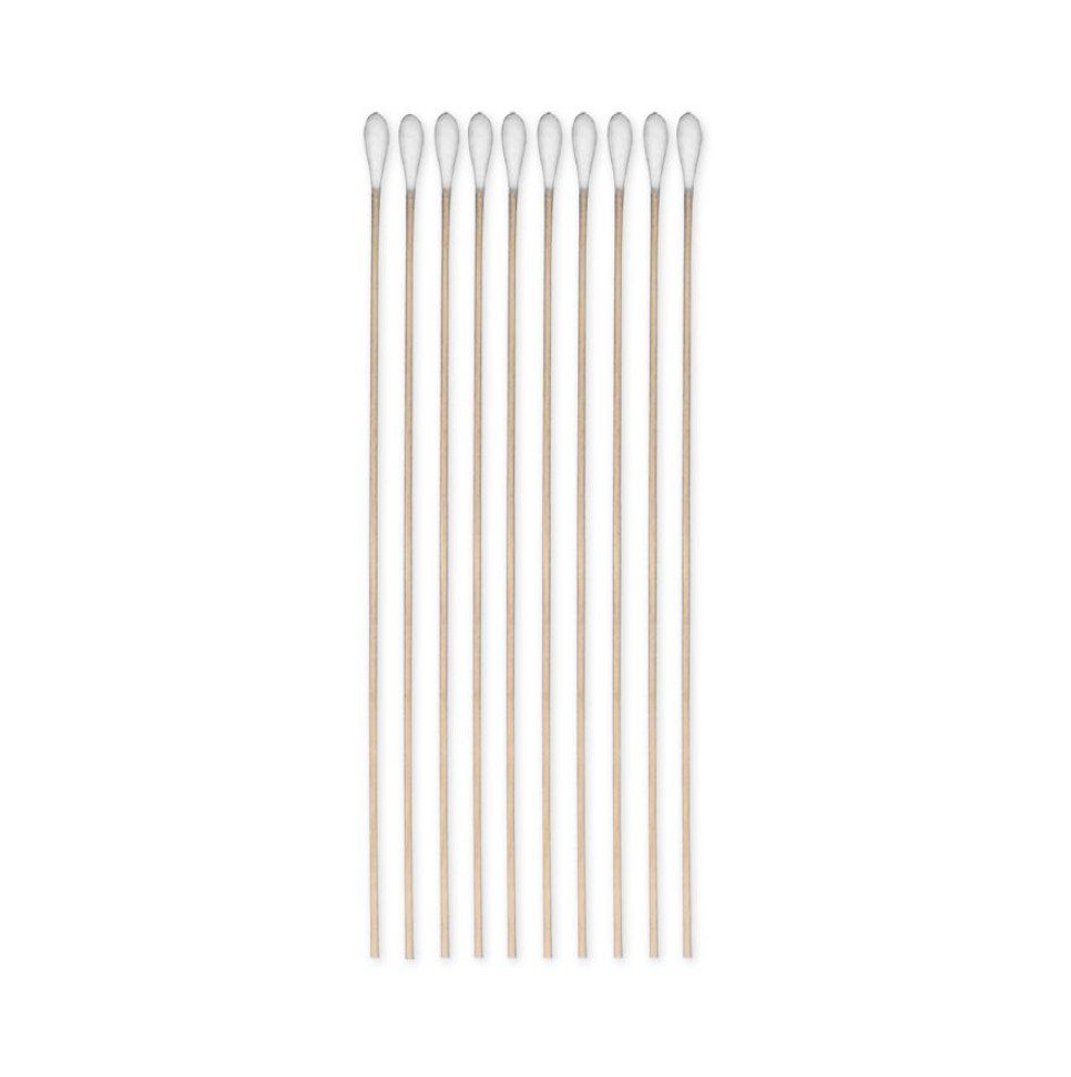 DocMed Wattestäbchen MEDI-WOOD Holz, 23 cm lang Ø 2,5 mm, Wattekopf Ø 4 mm (100 Stck), Einweg Wattestäbchen, 100-St., Hautfreundliche, weiche Watte