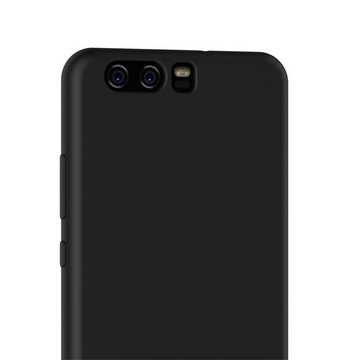 CoolGadget Handyhülle Black Series Handy Hülle für Huawei P10 5,1 Zoll, Edle Silikon Schlicht Robust Schutzhülle für Huawei P10 Hülle