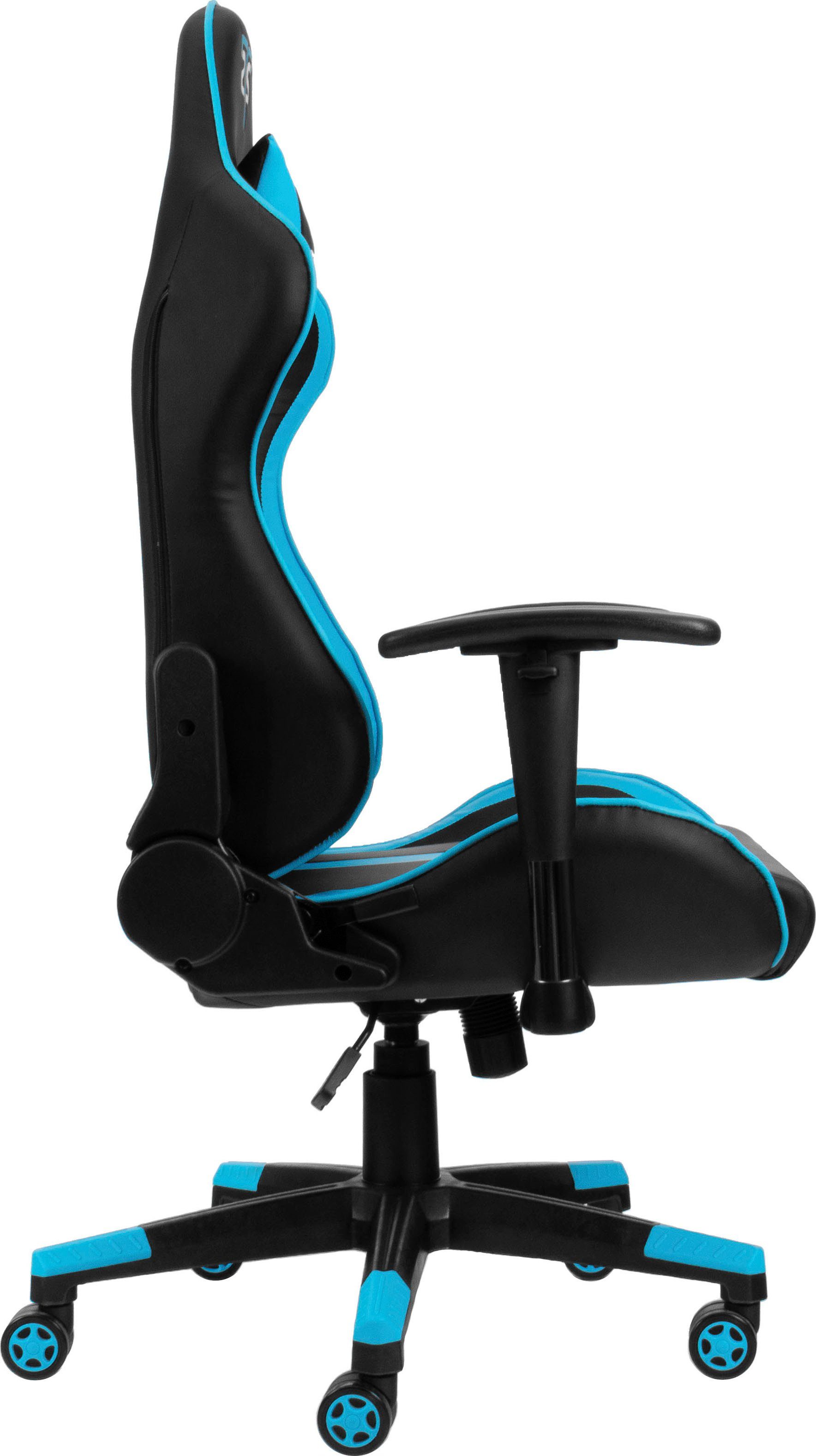 Hyrican Gaming-Stuhl Striker Stuhlunterlage 1100x1100x2mm Bodenschutzmatte Gamingstuhl blau "Copilot" + (Set), Gaming-Stuhl