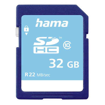 Hama SDHC 16GB Class 10 Speicherkarte (32 GB, Class 10, 22 MB/s Lesegeschwindigkeit)