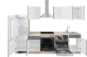 wiho Küchen Küchenzeile Zell, mit E-Geräten, Breite 280 cm