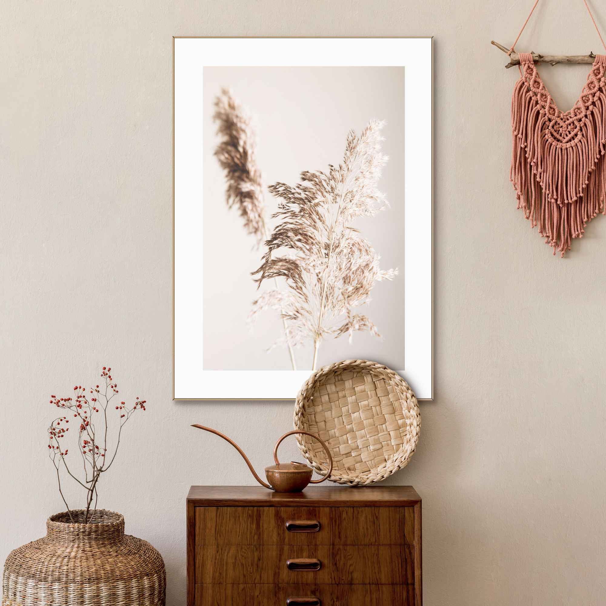 Reinders! Bild Gerahmtes Bild Pampasgras Natur - Pflanze, Pflanzen (1 St) günstig online kaufen