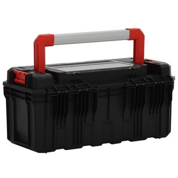 vidaXL Werkzeugbox Werkzeugkoffer Schwarz und Rot 55x28x26,5 cm (1 St)