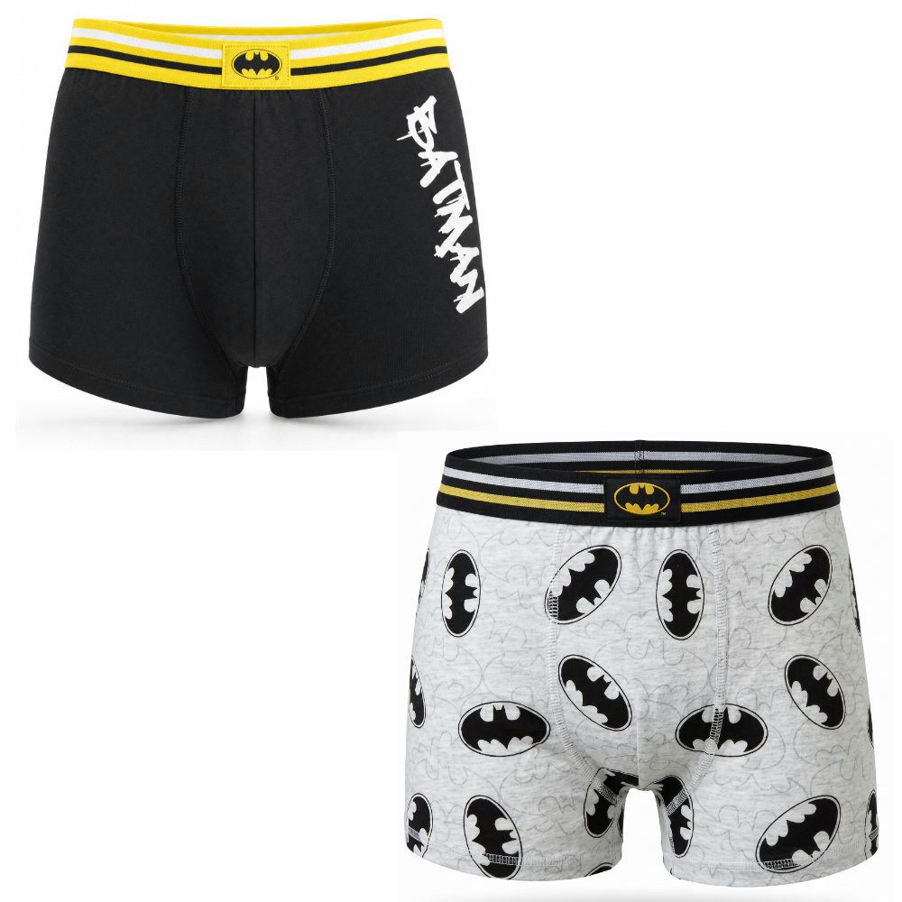 DC Comics Boxershorts DC Comics Batman Herren Boxershorts Unterhose 2er Pack (2-St) Gr. S bis XXL