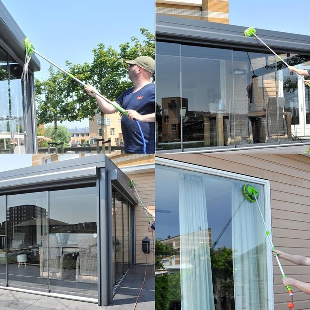 ProPlus Autowaschbürste Waschbürste Wischmop mit Teleskopstiel 250cm & Wasserschlauchanschluss