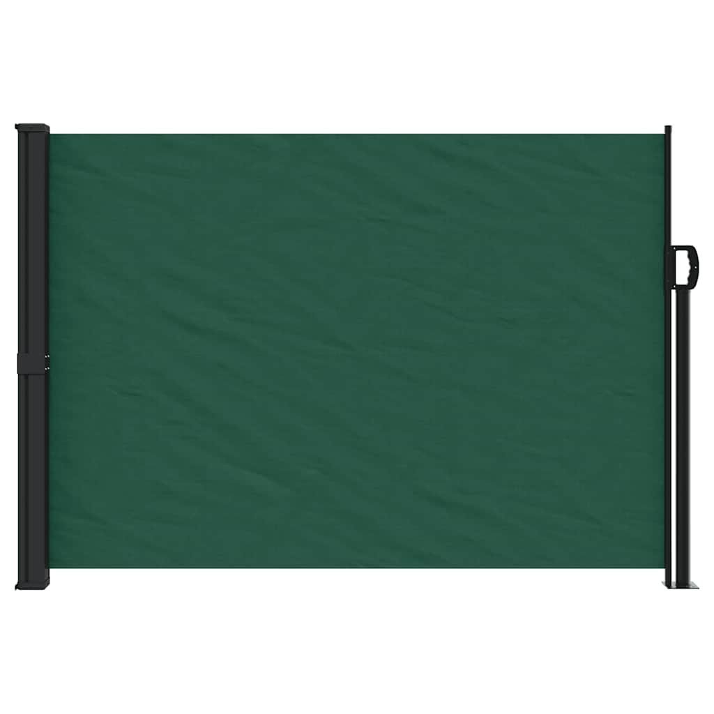 vidaXL Seitenmarkise Seitenmarkise Ausziehbar Dunkelgrün 140x500 cm