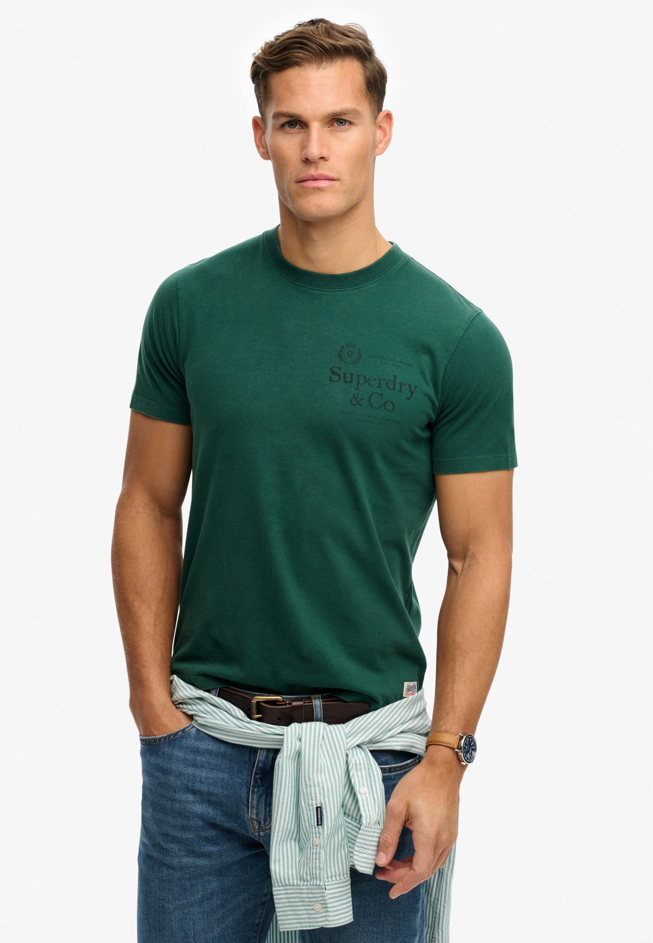 Superdry Rundhalsshirt 1954 Company Relaxed Tee Baumwolle, relaxed fit