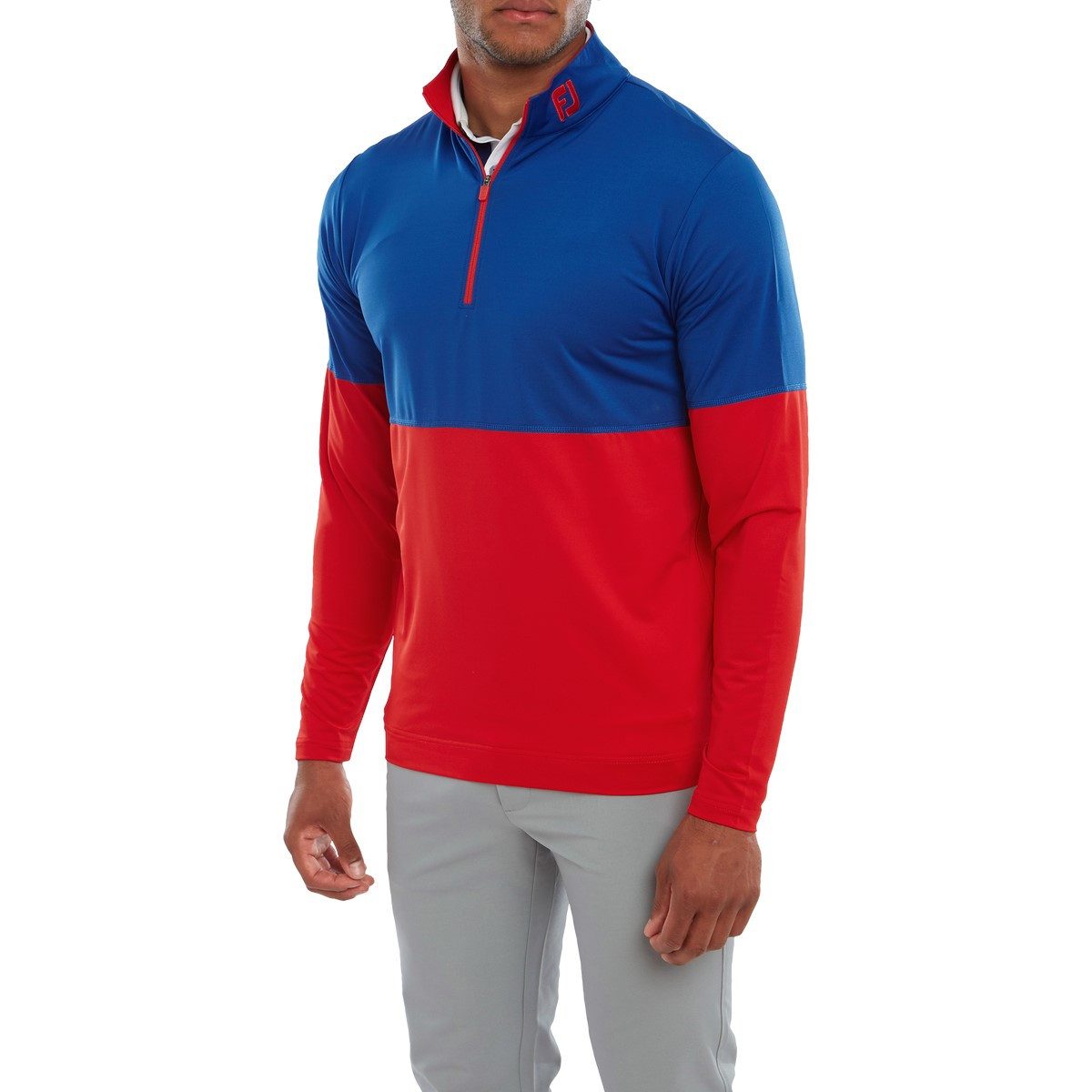 FOOTJOY Longsweatshirt FootJoy Midlayer Color Block Blau/Rot Herren EU M