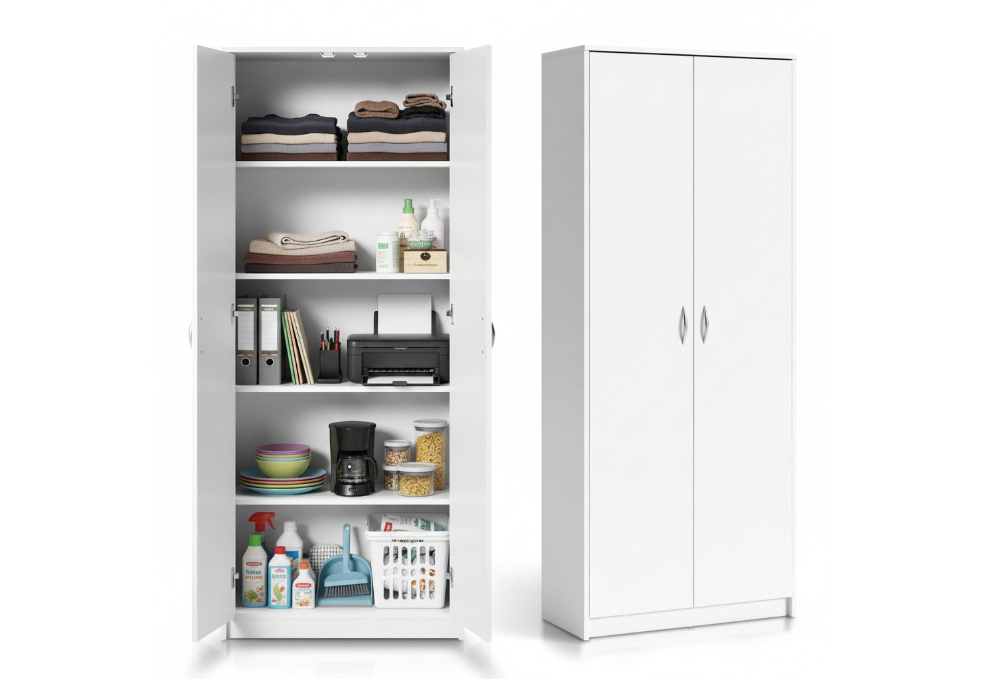 Home Collective Mehrzweckschrank Kleiderschrank Regal 74cm breit 180cm hoch günstig online kaufen
