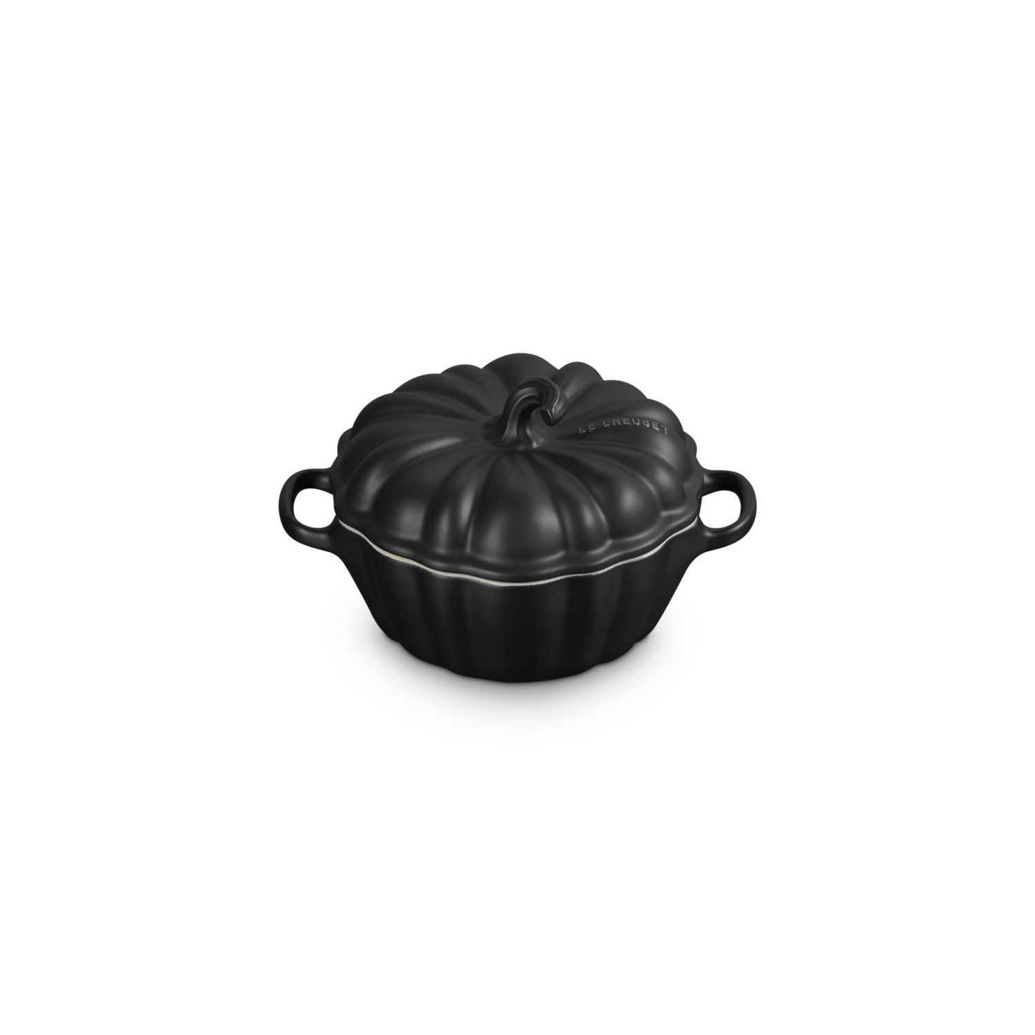 LE CREUSET Auflaufform LeCreuset Förmchen Kürbis Steinzeug, Auswahl Schwarz, Steinzeug