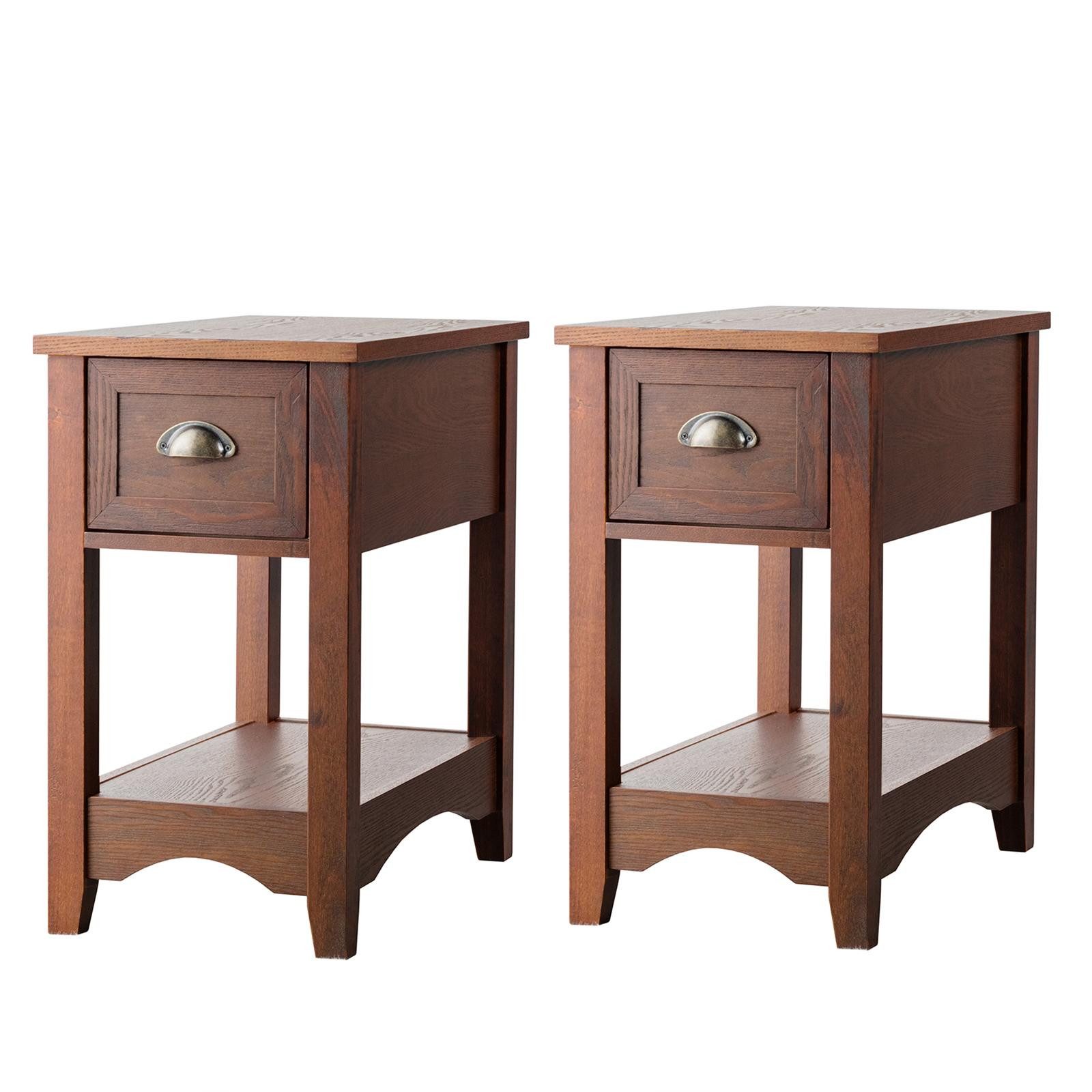 KOMFOTTEU Beistelltisch Nachttisch (2-St), mit Schublade günstig online kaufen