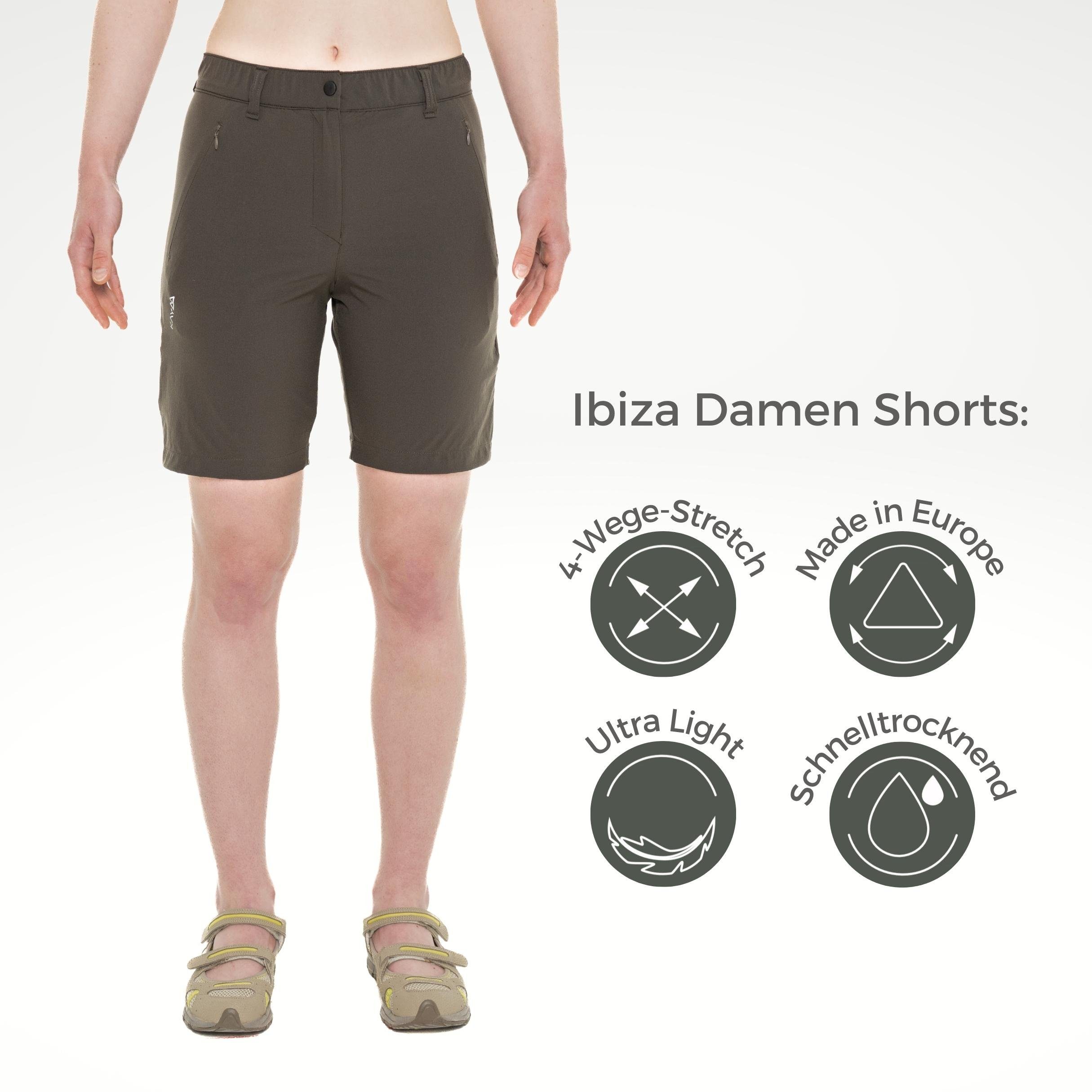 Hose Anthra kurz Trekkingshorts Outdoor Kaymountain Ibiza Damen Leicht 40 Trekking Ultra Wander