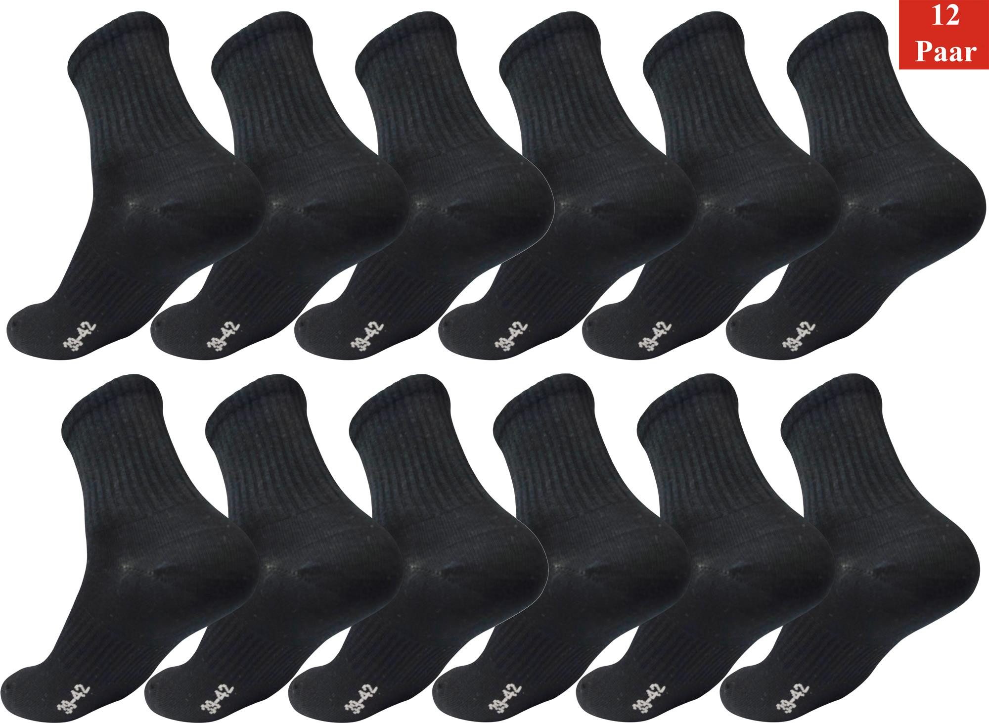Sportsocken 12 Paar Damen Sport Sneaker Socken Quarter Socks Kurzsocken Halbsocken