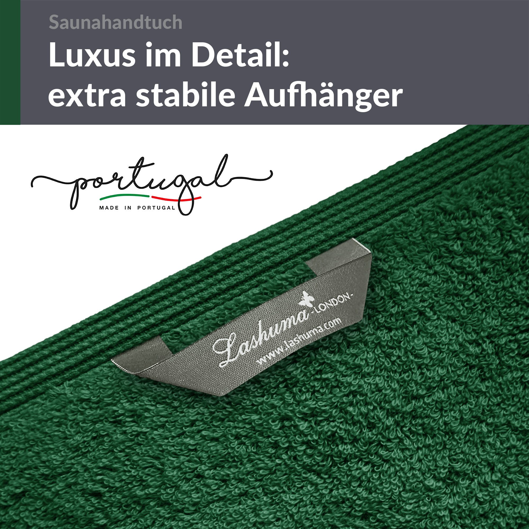 Lashuma Saunatuch XXL Handtuch London, Frottee (1-St), Badetuch Damen & Badehandtuch Herren 100x200 cm - Saunahandtuch 80x220 – Bild 5 von 5