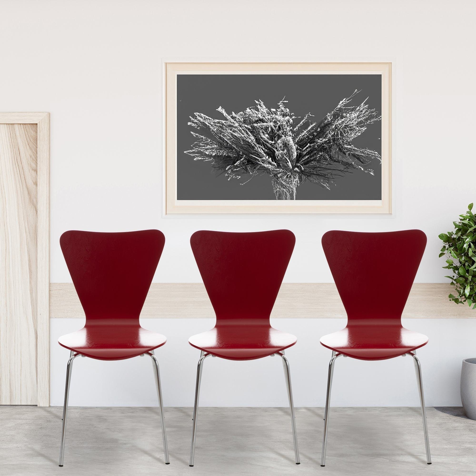 CLP Besucherstuhl Calisto, Stapelstuhl, Sitz aus lackiertem Holz