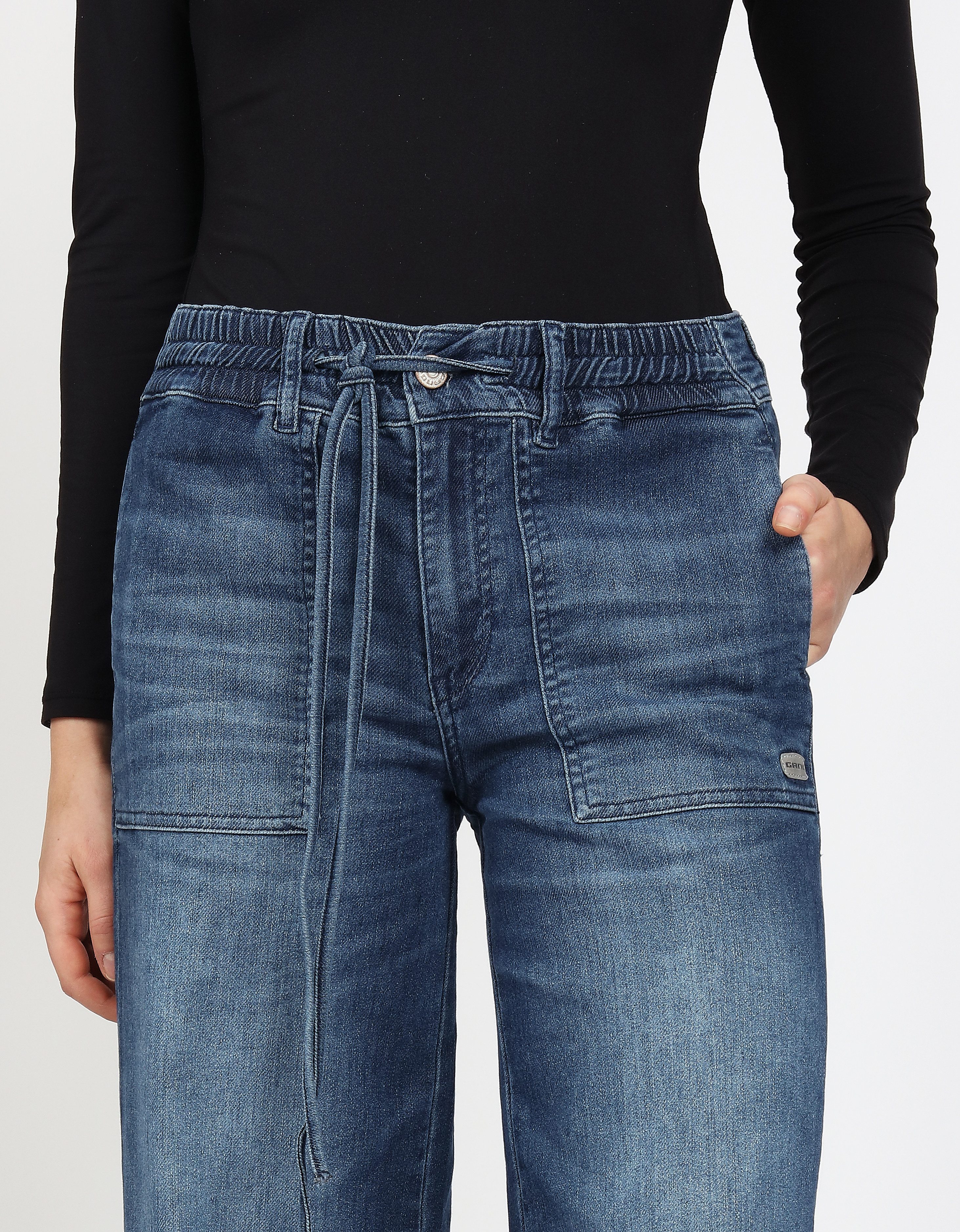 GANG Weite Jeans 94PAIGE WIDE mit eingesetztem Seitenstreifen günstig online kaufen