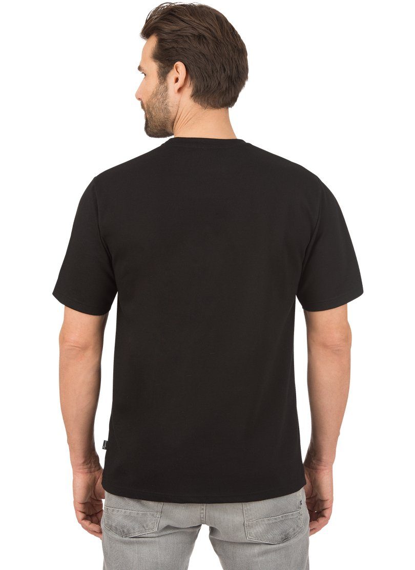 Trigema schwarz in Piqué-Qualität T-Shirt T-Shirt TRIGEMA