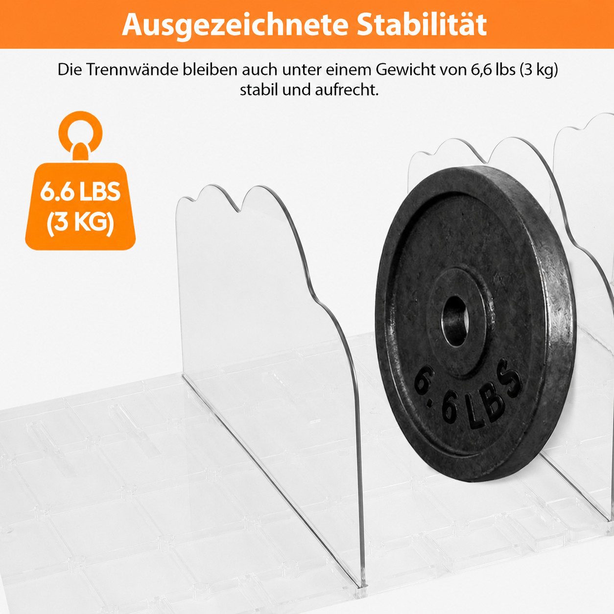 BlingBin Taschenorganizer Handtaschen Trenner Aufbewahrung Verstellbar Taschen Organizer Schrank (Aufbewahrungsregal, 1-tlg., Acryl Handtaschenorganizer, 2 Bodenplatten + 8 Trennwände), Acryl Handtaschen Organizer Taschenständer, Regaltrenner für Schränke
