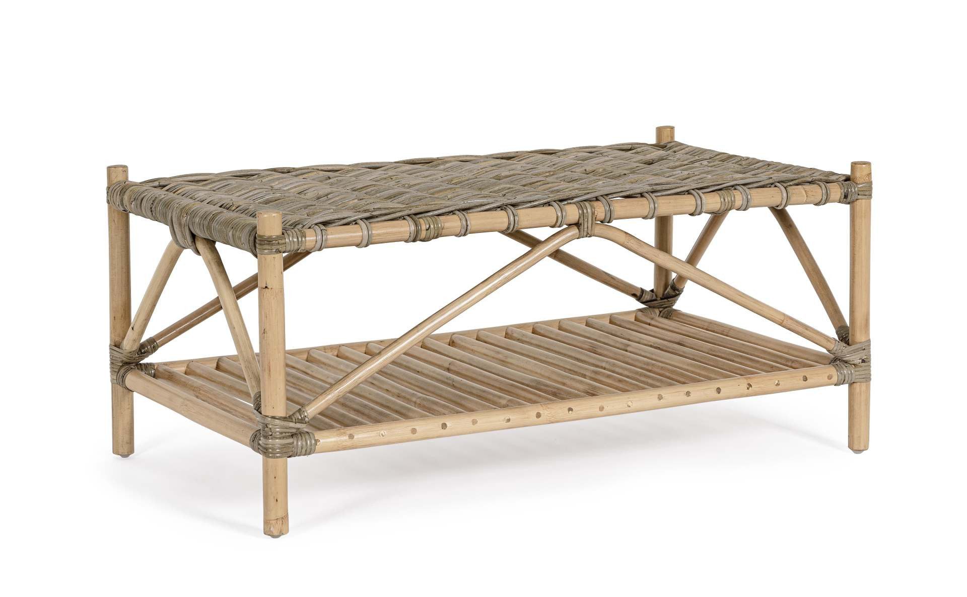 Bizzotto Couchtisch Tarifa aus Rattan, 96 cm