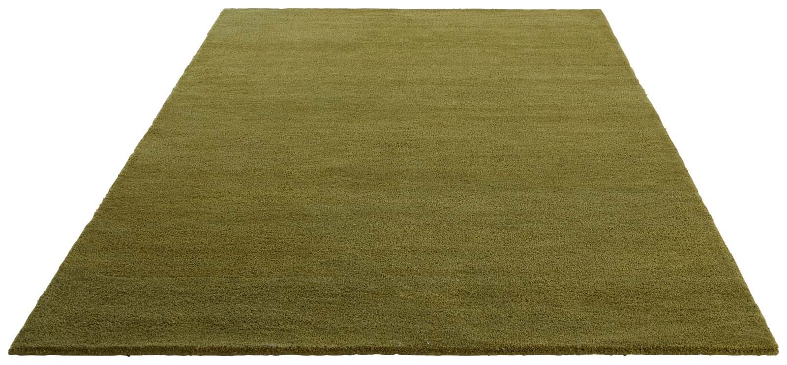 TaraCarpet Wollteppich TaraCarpet Gabbeh Georgia Teppich aus reiner Schurwolle handgearbeite, rechteckig, Höhe: 18 mm, Wollteppich Gabbeh Georgia grün Wohnzimme – Bild 5 von 5