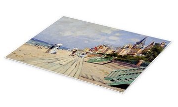 Posterlounge Poster Claude Monet, Strand von Trouville, Wohnzimmer Malerei