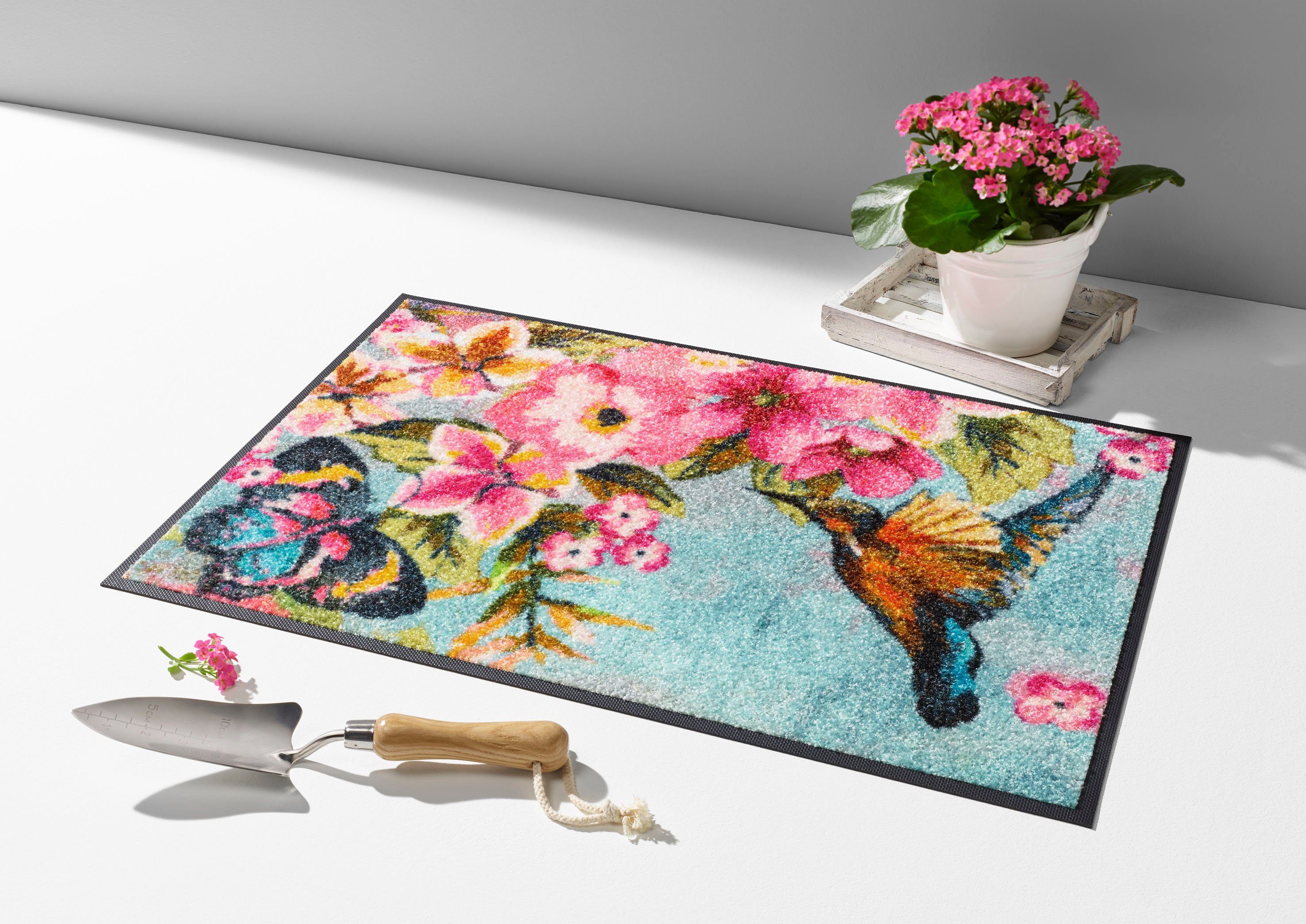 wash+dry by Kleen-Tex Fußmatte »Floral Lace« rechteckig günstig online kaufen