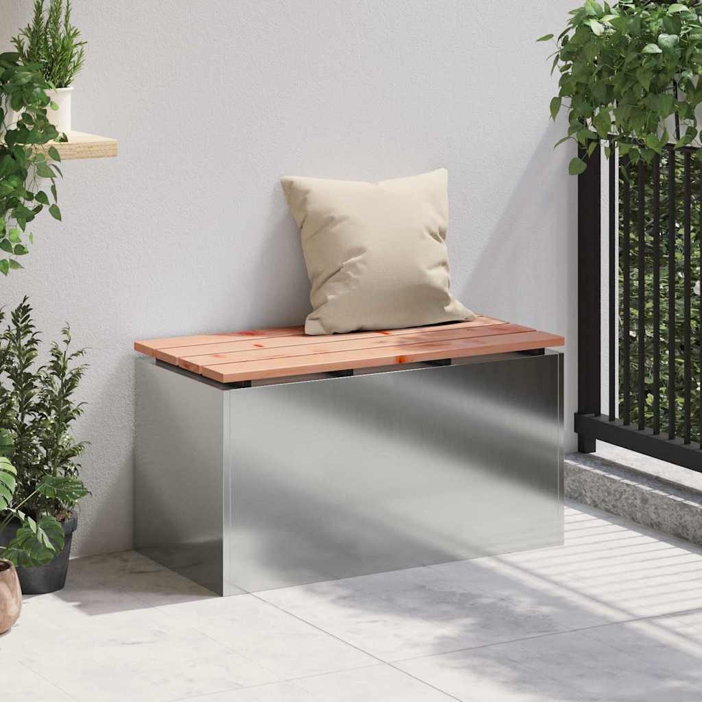 vidaXL Gartenbank Gartenbank Verzinkter Stahl 80 x 40 x 43 cm (1-St)