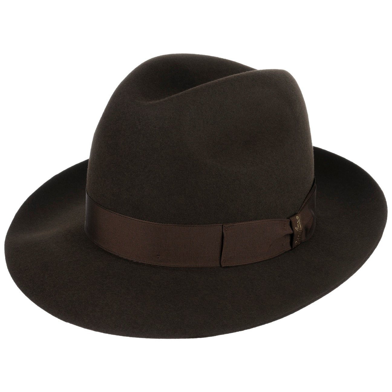 Borsalino Filzhut (1-St) Fedora mit Ripsband, Made in Italy