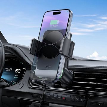 HOCO Autohalterung für die Lüftung mit induktiver Aufladung in Schwarz Smartphone-Halterung