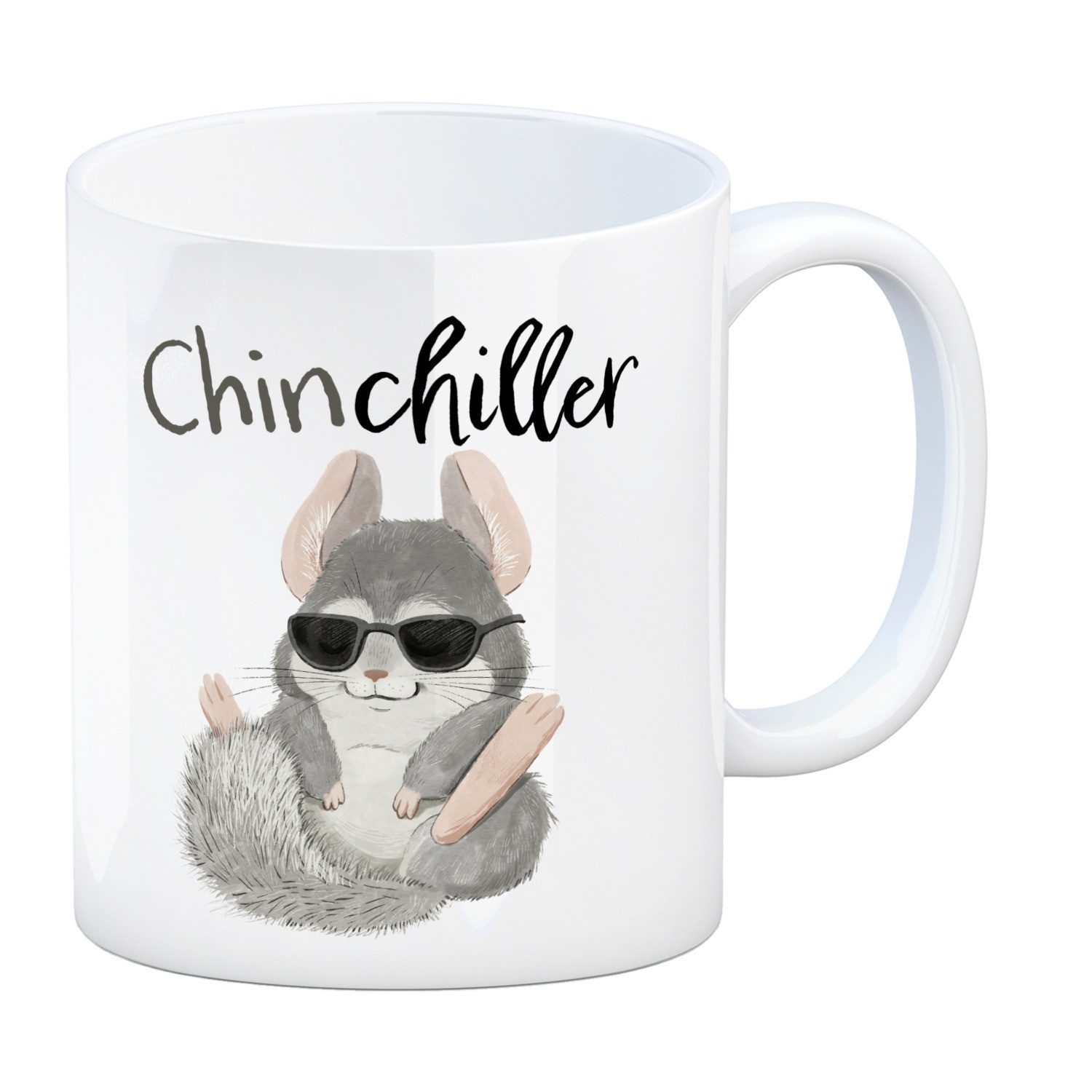 Tasse Chinchilla Kaffeebecher mit Spruch Chinchiller