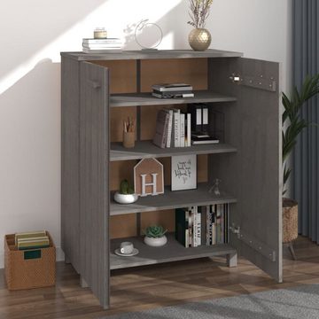 möbelando Schuhschrank 3015257 (LxBxH: 40x85x108 cm) aus Massives Kiefernholz, MDF in Hellgrau