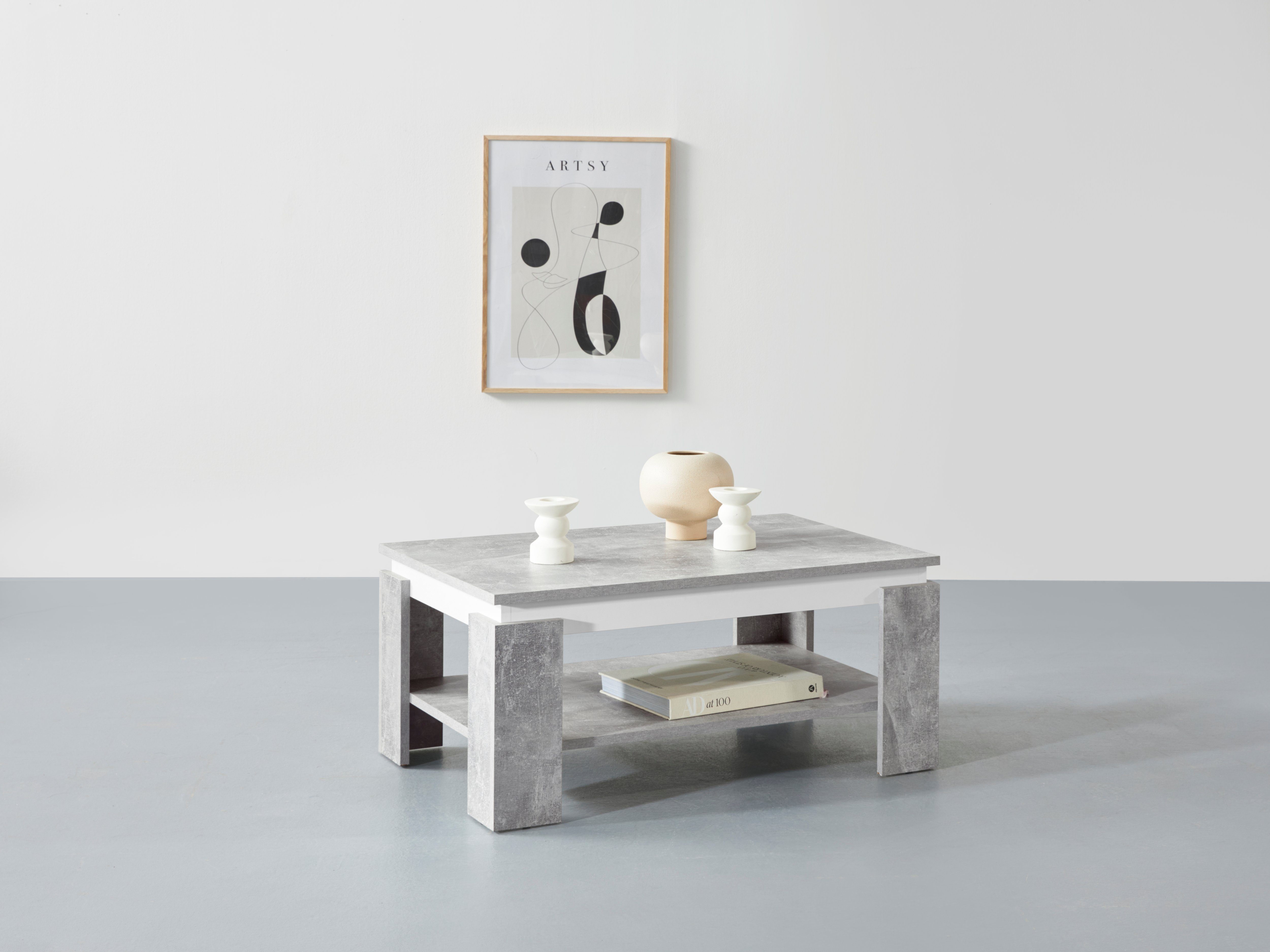 HELA Couchtisch TIM, mit Ablageboden, quadratisch oder rechteckig günstig online kaufen