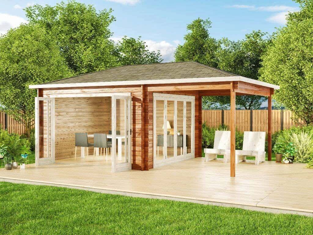 Thumbnail - Alpholz Gartenhaus Holz Sunshine ISO mit Schleppdach, BxT: 598x370 cm