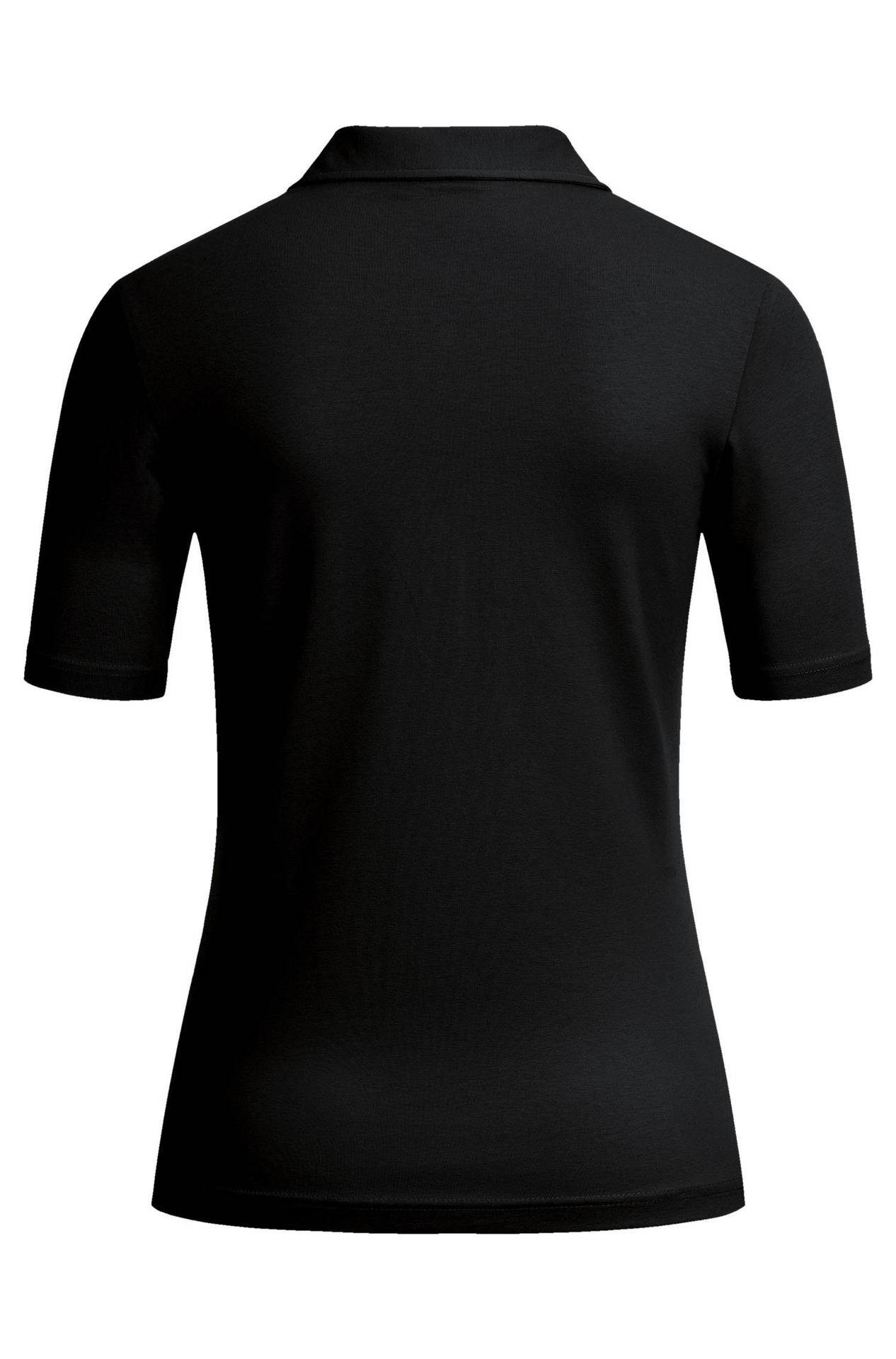 GREIFF Poloshirt Greiff SHIRTS Damen Poloshirt Kurzarm Kent Regular-Fit Schwarz