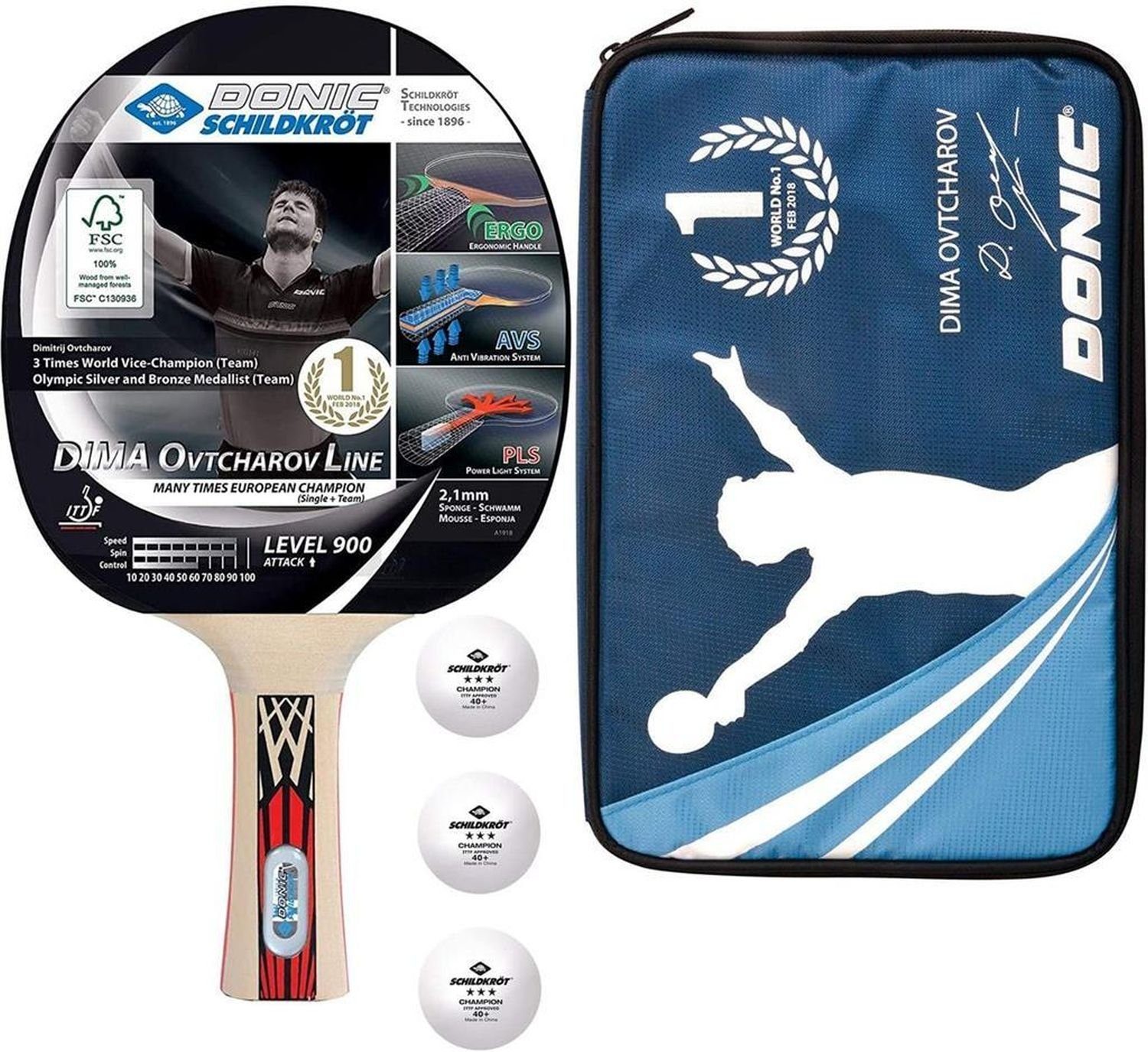 Tischtennisschläger Tischtennis Set Ovtcharov 900