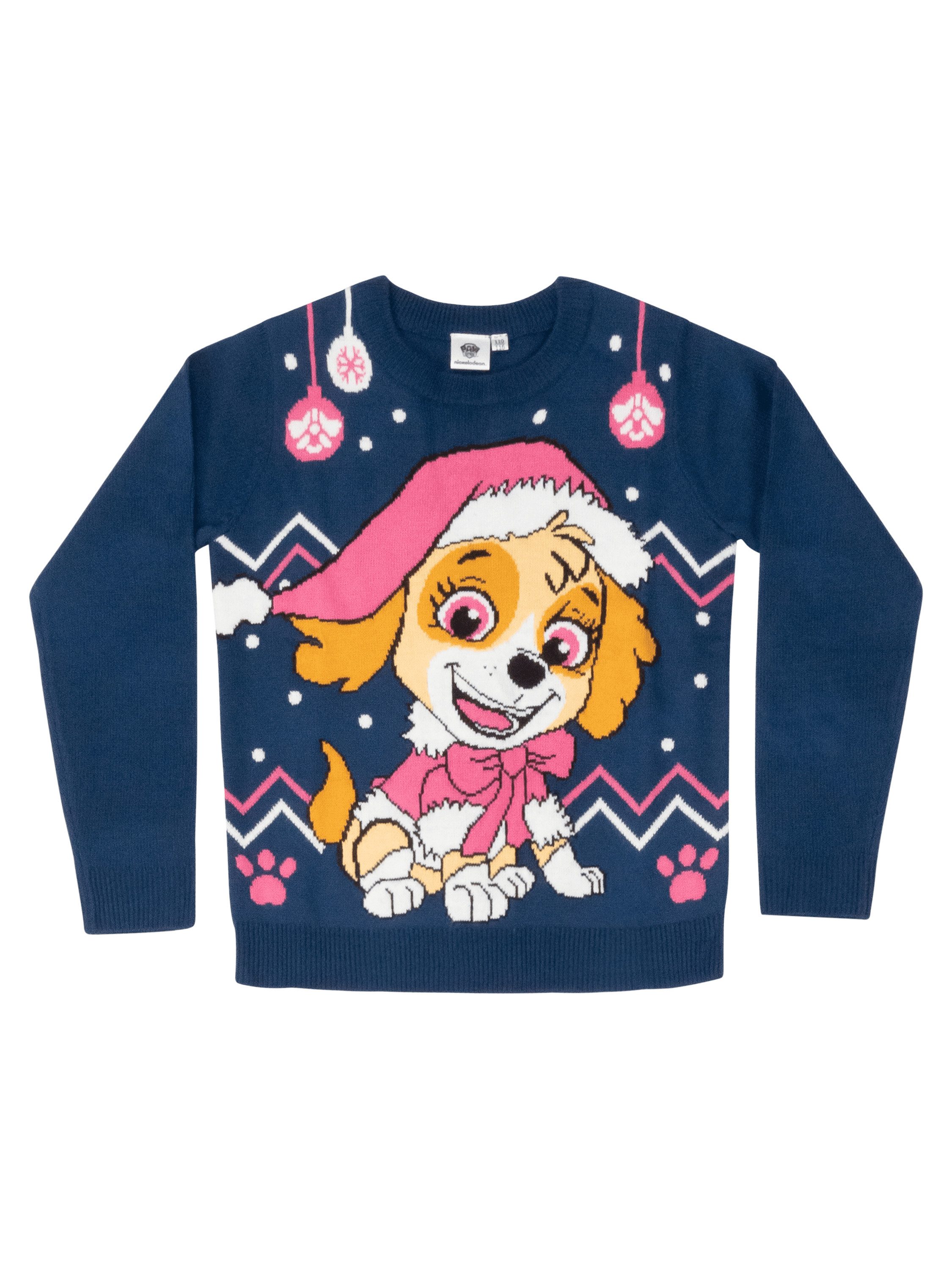 Weihnachtspullover Paw Patrol Winterpullover Skye Winter Strick Pullover Ugly Sweater