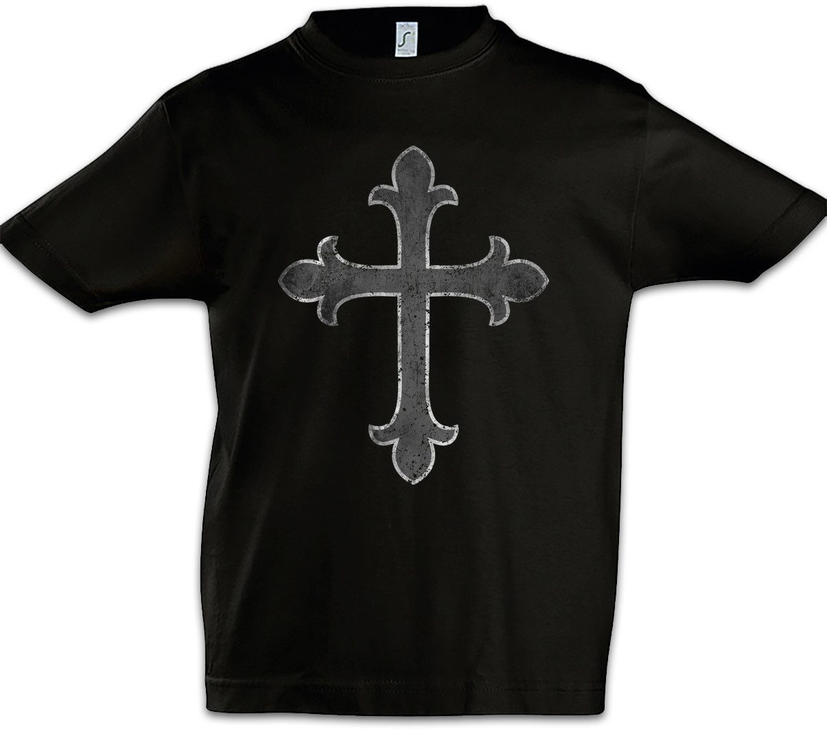 Print-Shirt Christian Cross I Kinder T-Shirt Christliches Kreuz Jesus Messiah