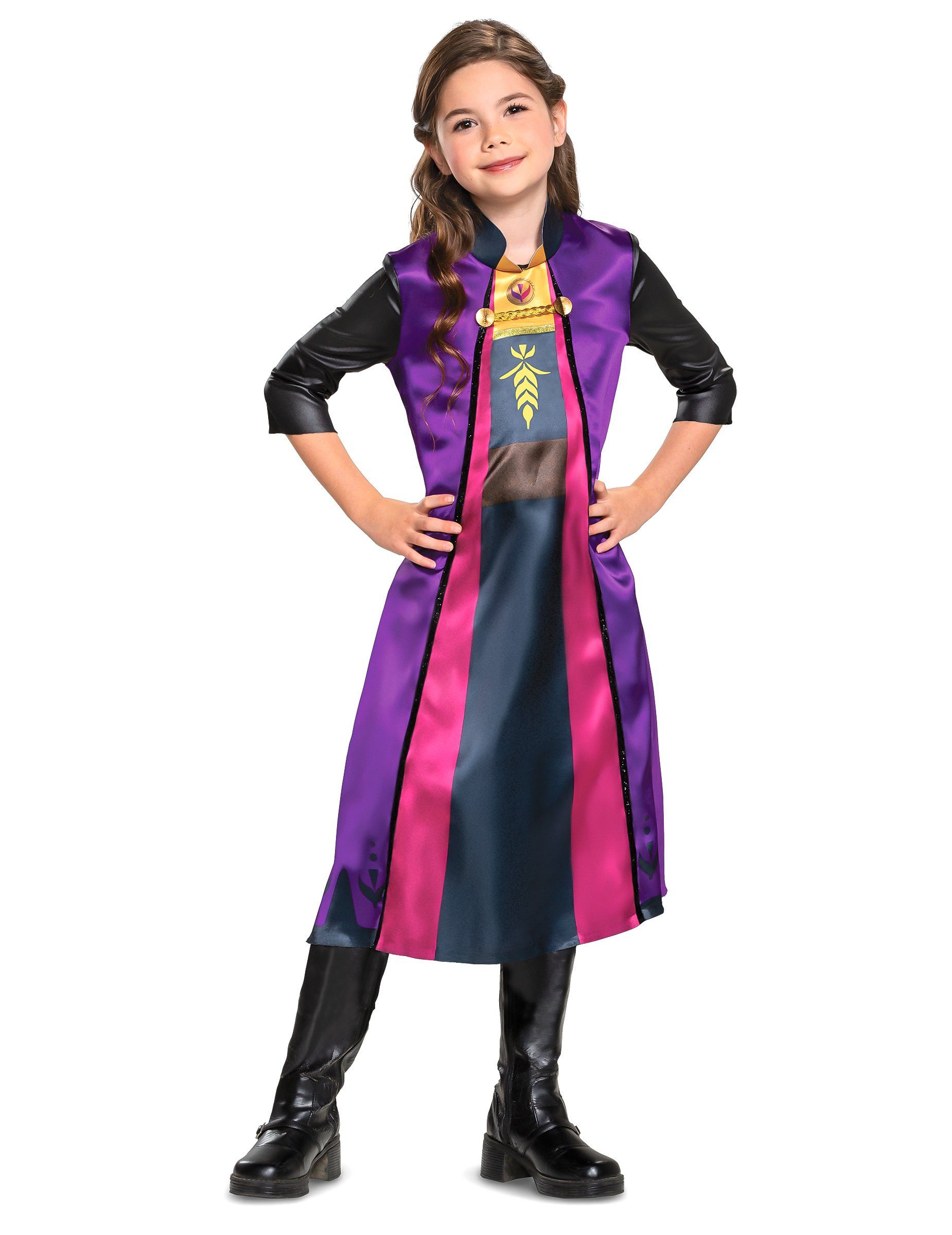 Disguise Kostüm Anna Frozen 2 Basic Kostüm für Mädchen lila