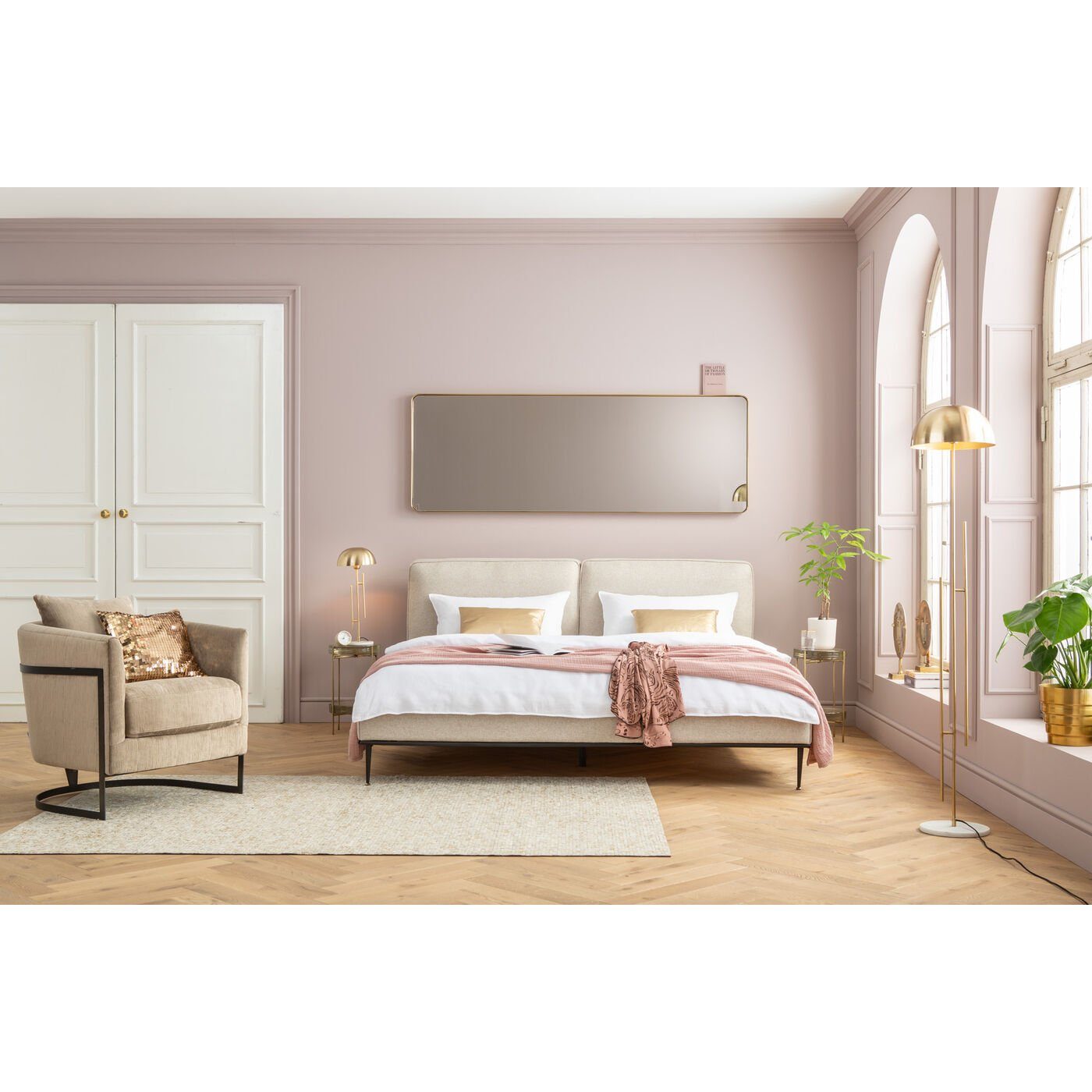 Kare Design Wandspiegel Curve, mit Metallrahmen, 200x70 cm
